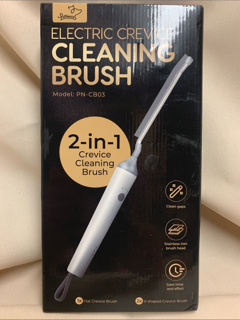 PalNests 2-in-1 Electric Crevice Cleaning Brush (Model PN-CB03) - NIB